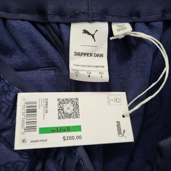 Puma X Dapper Dan Pants Mens Navy  Casual Athletic Pants  539804 06 MSRP $200 - Picture 4 of 7